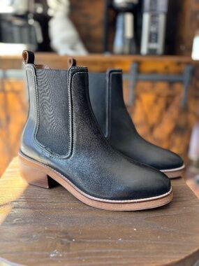 Joie Women’s Chelsea Black Leather Boots, Size 8.5, New